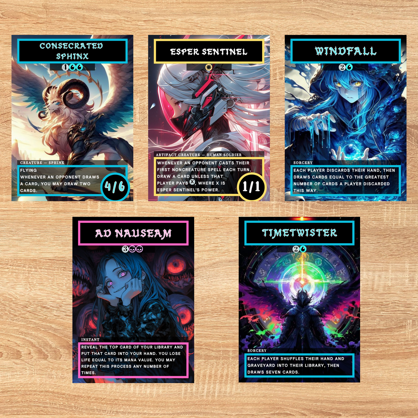 Card Draw Proxies (10 Cards)